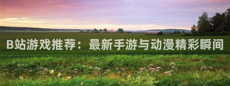 赢咖娱乐平台登陆：B站游戏推荐：最新手游与动漫精彩瞬间