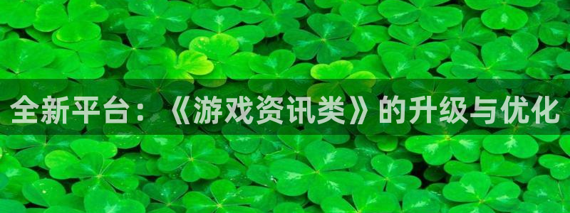 赢咖娱乐官网：全新平台：《游戏资讯类》的升级与优化